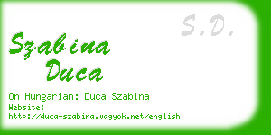 szabina duca business card